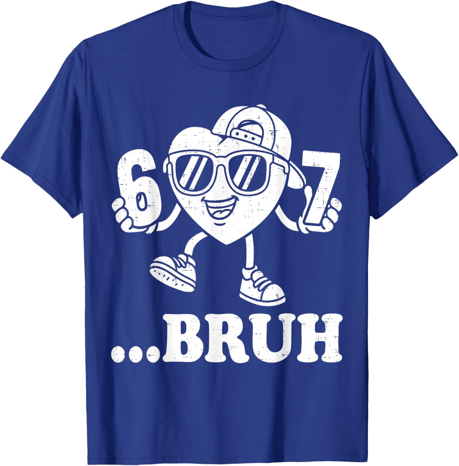 67 Valentines Bruh Six Seven Meme Heart 6 7 Boys Kid Slang T-Shirt - T-Shirt | Royal