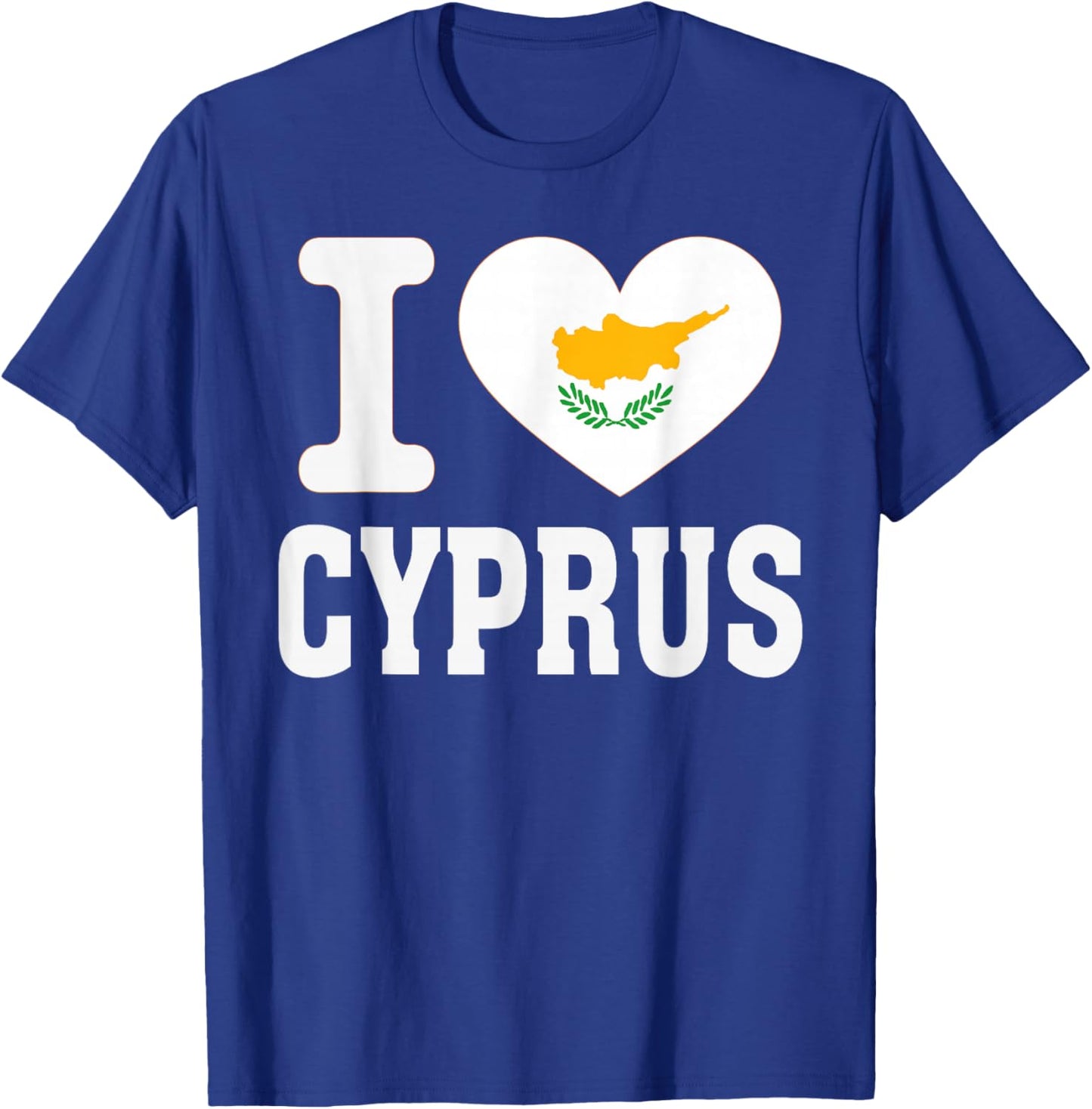 I Love Cyprus Heart Souvenir Lovers Pride Travel T-Shirt - T-Shirt | Royal