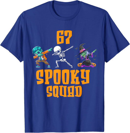 6 7 Halloween 67 Meme six Seven 6 7 Spooky Squad Halloween T-Shirt - T-Shirt | Royal