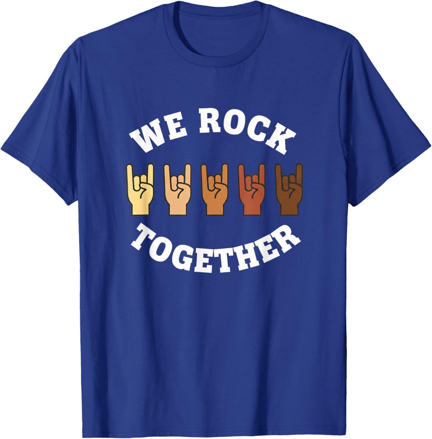 We Rock Together Rock Women Unity Band Fan T-Shirt - T-Shirt | Royal