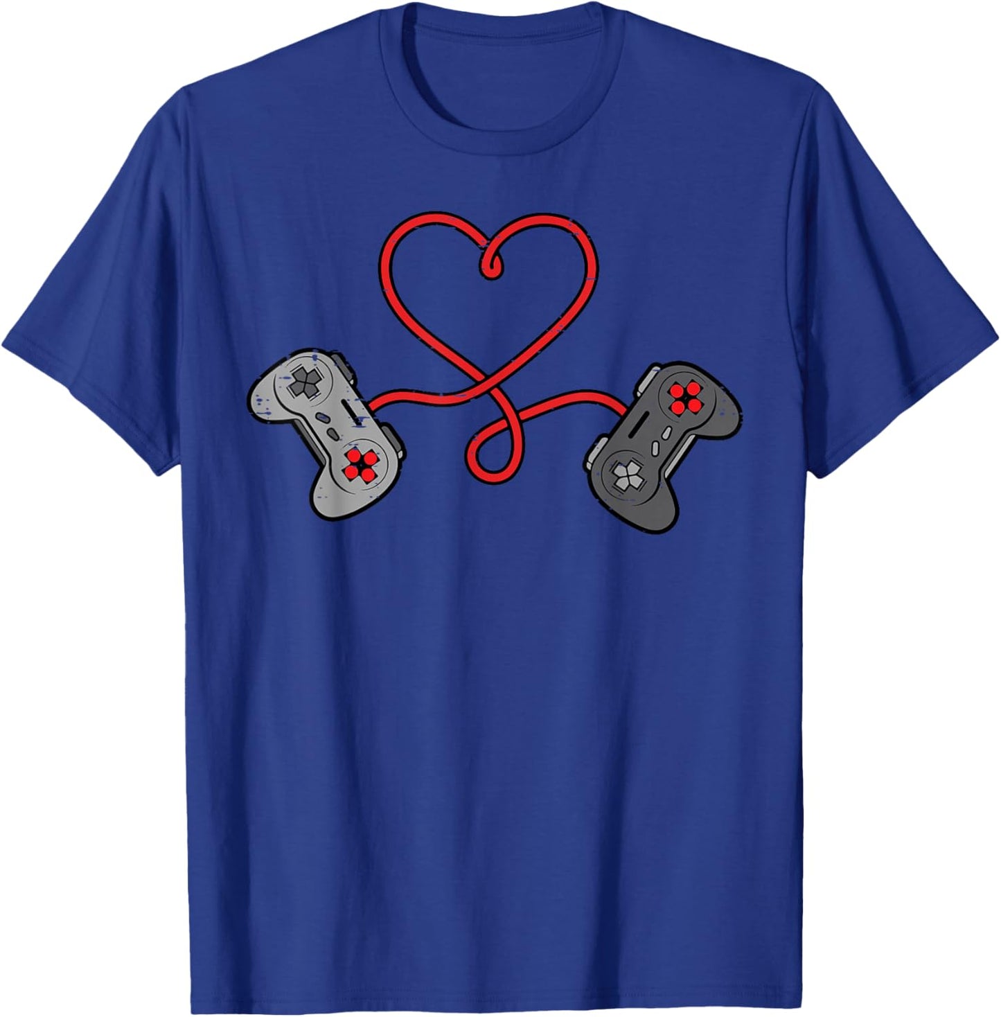 Valentines Day Gaming Controller Heart Gamer Men Boys Kids T-Shirt - T-Shirt | Royal