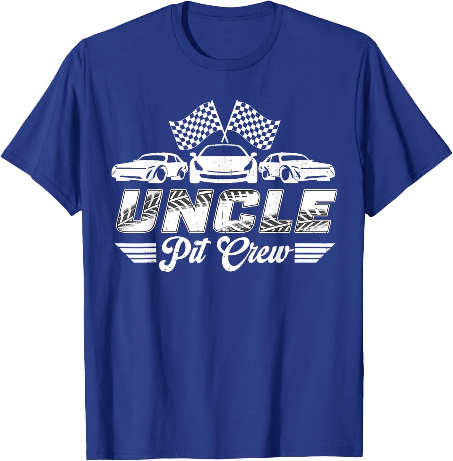 Uncle Pit Crew Birthday Party Race Car Lover T-Shirt - T-Shirt | Royal