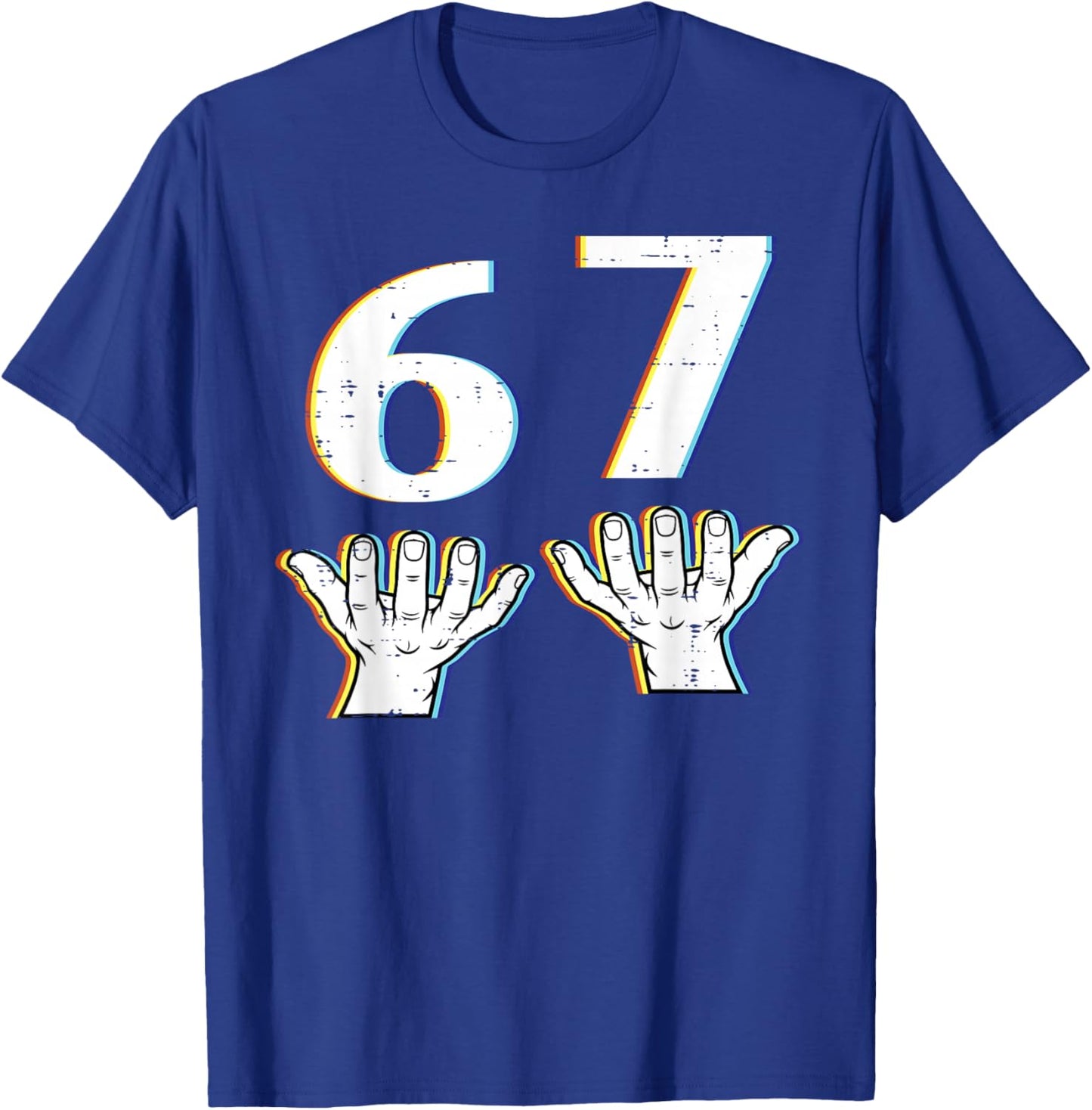 6 7 Meme Funny 67 Six Seven Gen Alpha Slang Kids Boys Youth T-Shirt - T-Shirt | Royal
