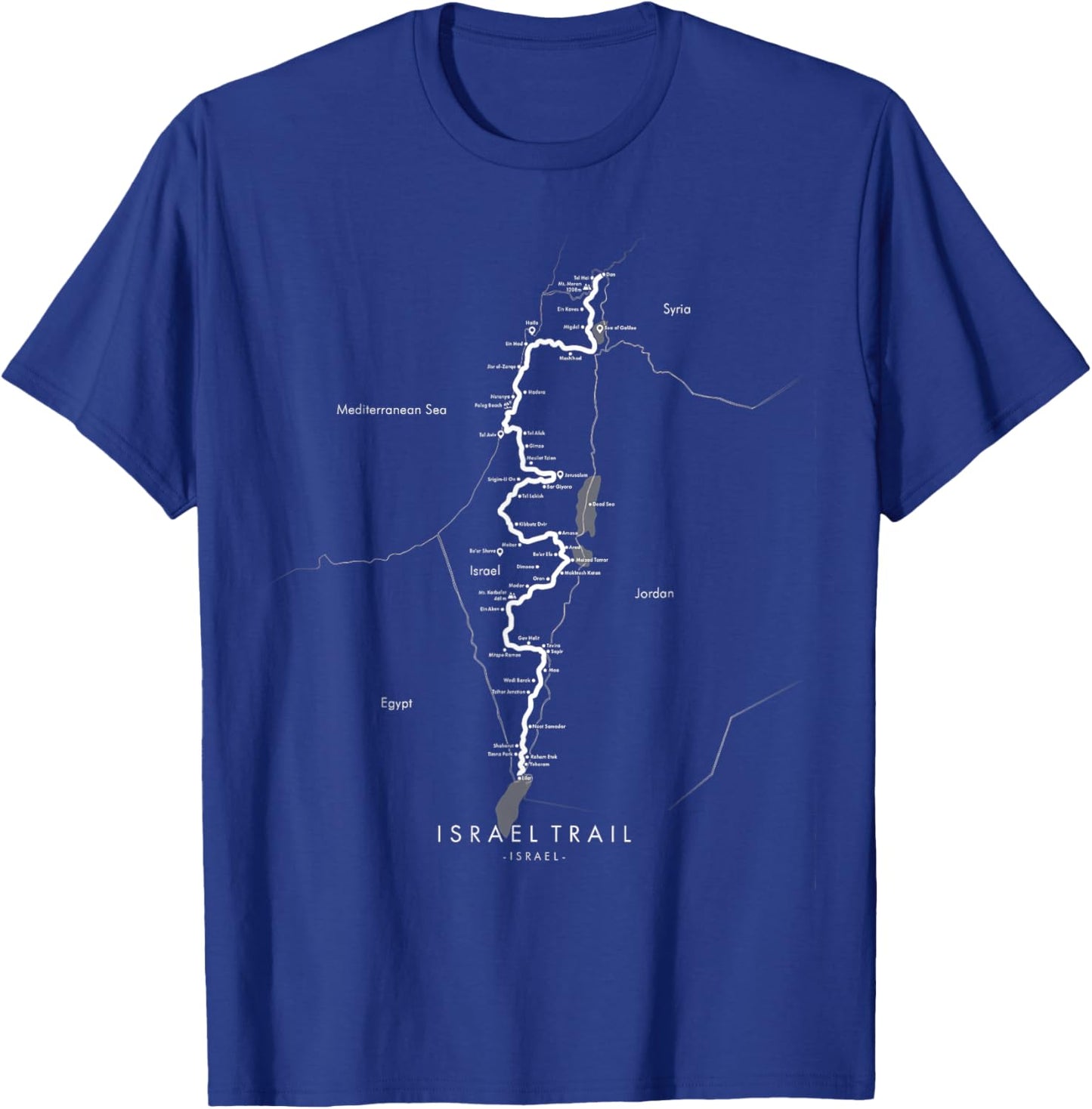 Israel Trail Map Israel National Trail T-Shirt - T-Shirt | Royal