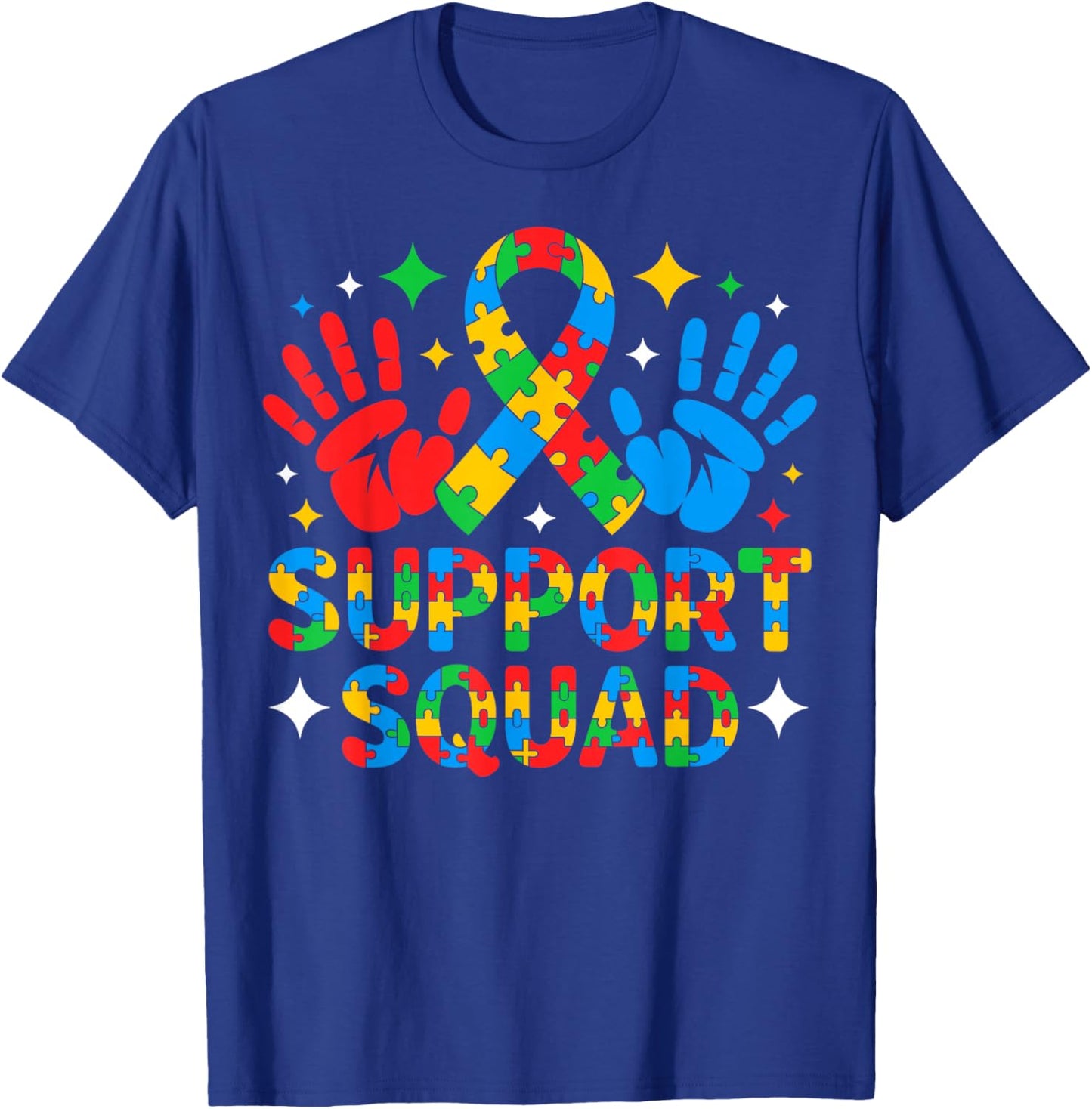 Autism Awareness Autism Support Squad Family T-Shirt - T-Shirt | Royal