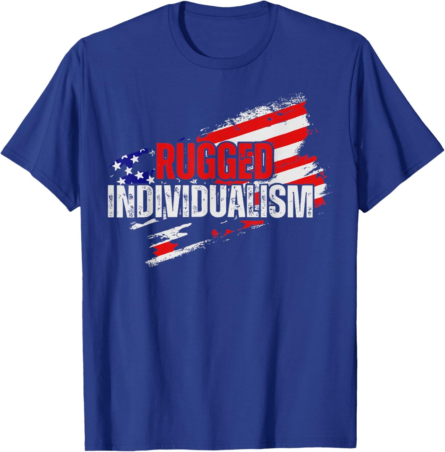 Rugged Individualism USA Flag T-Shirt - T-Shirt | Royal