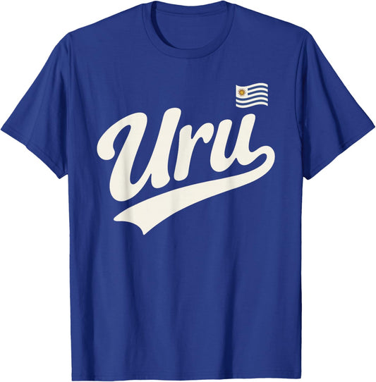 Uruguay Vintage Script Fan T-Shirt - T-Shirt | Royal