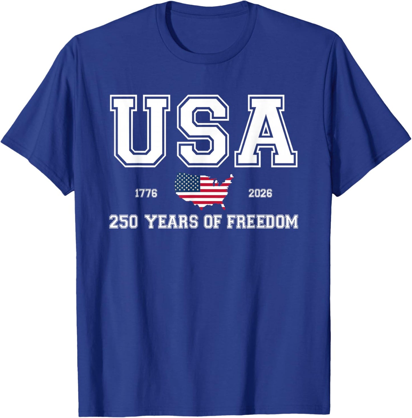 250 Years America 250th Anniversary Independence Day US Flag T-Shirt - T-Shirt | Royal