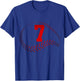 Number 7 Years Baseball 7TH Birthday T-Shirt - T-Shirt | Royal