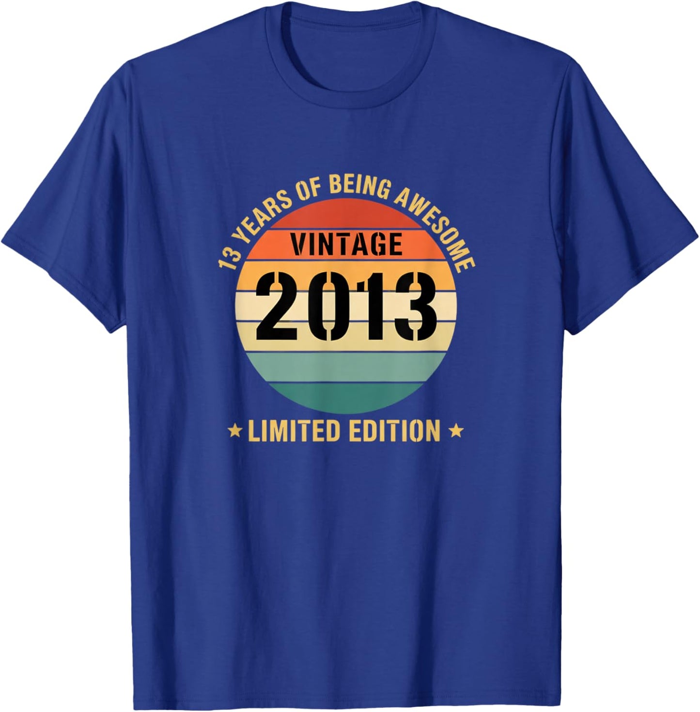 Vintage 2013 13 Years of Being Awesome Limited Edition Kids T-Shirt - T-Shirt | Royal