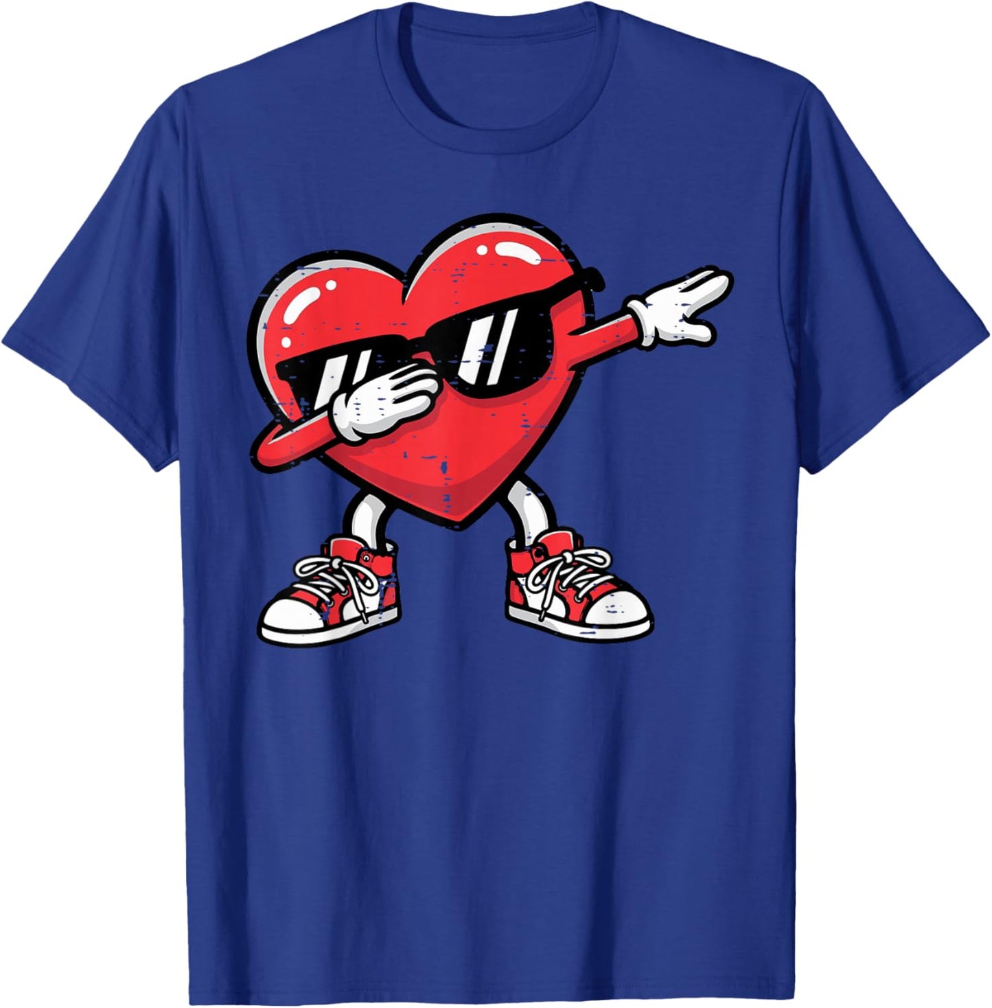 Valentines Day Dabbing Heart Dab Dance Girls Kids Women Men T-Shirt - T-Shirt | Royal