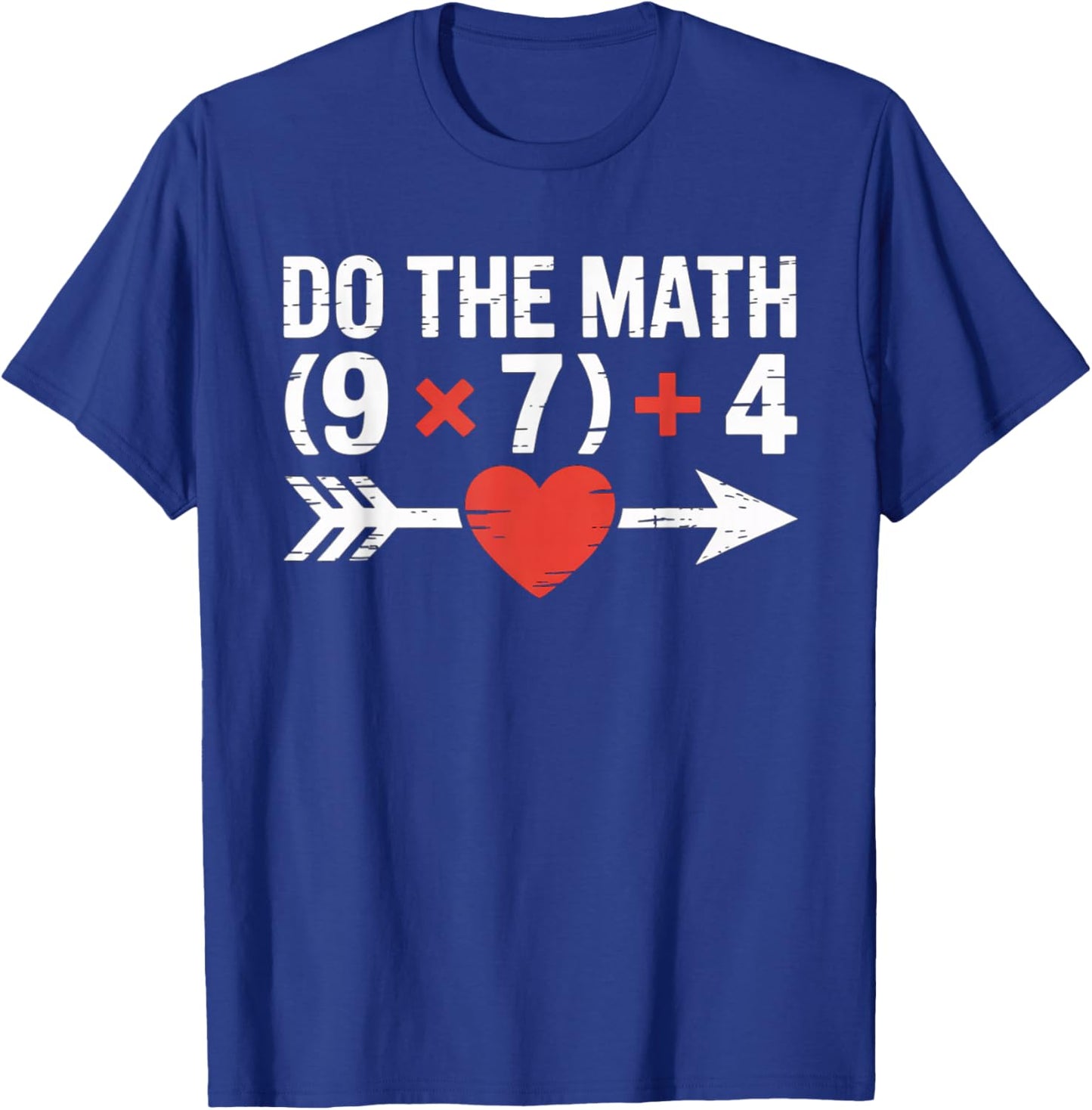 Do The Math 67 Valentine’s Day Six Seven Hearts 6-7 Meme T-Shirt - T-Shirt | Royal