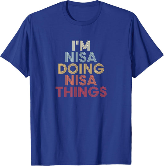 Nisa Name Nisa Personalized Name First Given T-Shirt - T-Shirt | Royal
