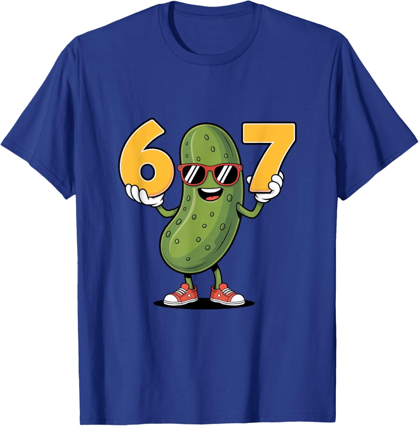 67 Meme Funny Pickle 6 7 Six Seven 6-7 T-Shirt - T-Shirt | Royal