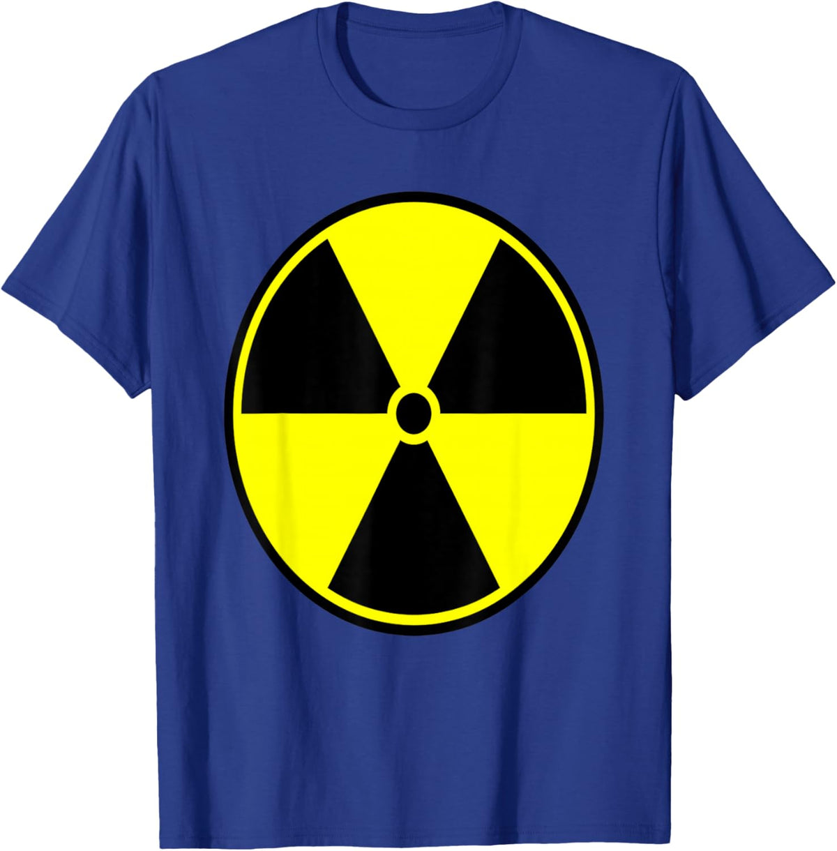 Funny Radiation Warning Caution Symbol Bold Statement T-Shirt - T-Shirt | Royal