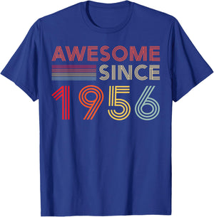 Awesome 70 Birthday Decorations Men 70yr 1956 70th Birthday T-Shirt - T-Shirt | Royal