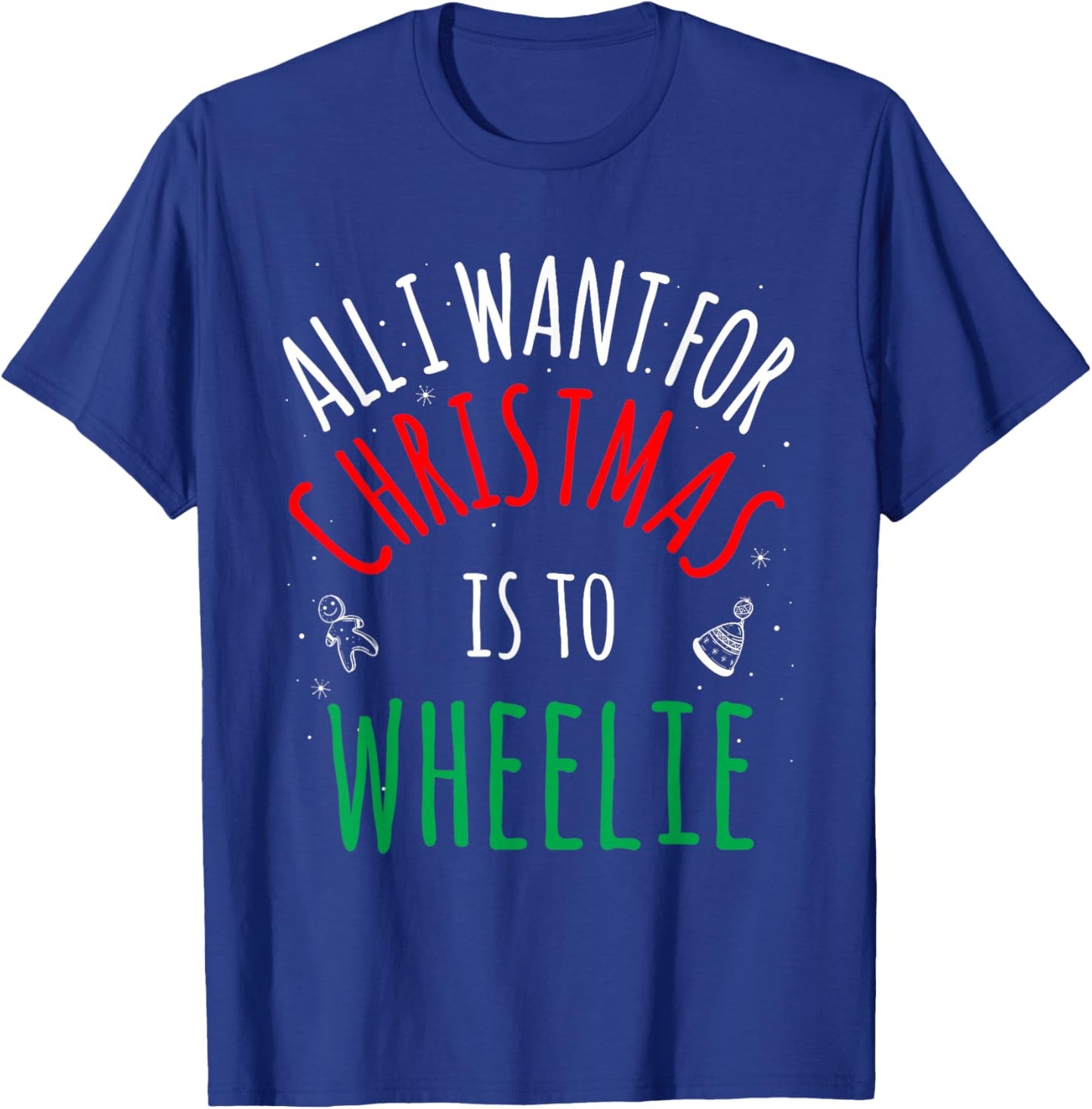 Wheelie Bike - Group Matching Family Christmas Funny Pajama T-Shirt - T-Shirt | Royal