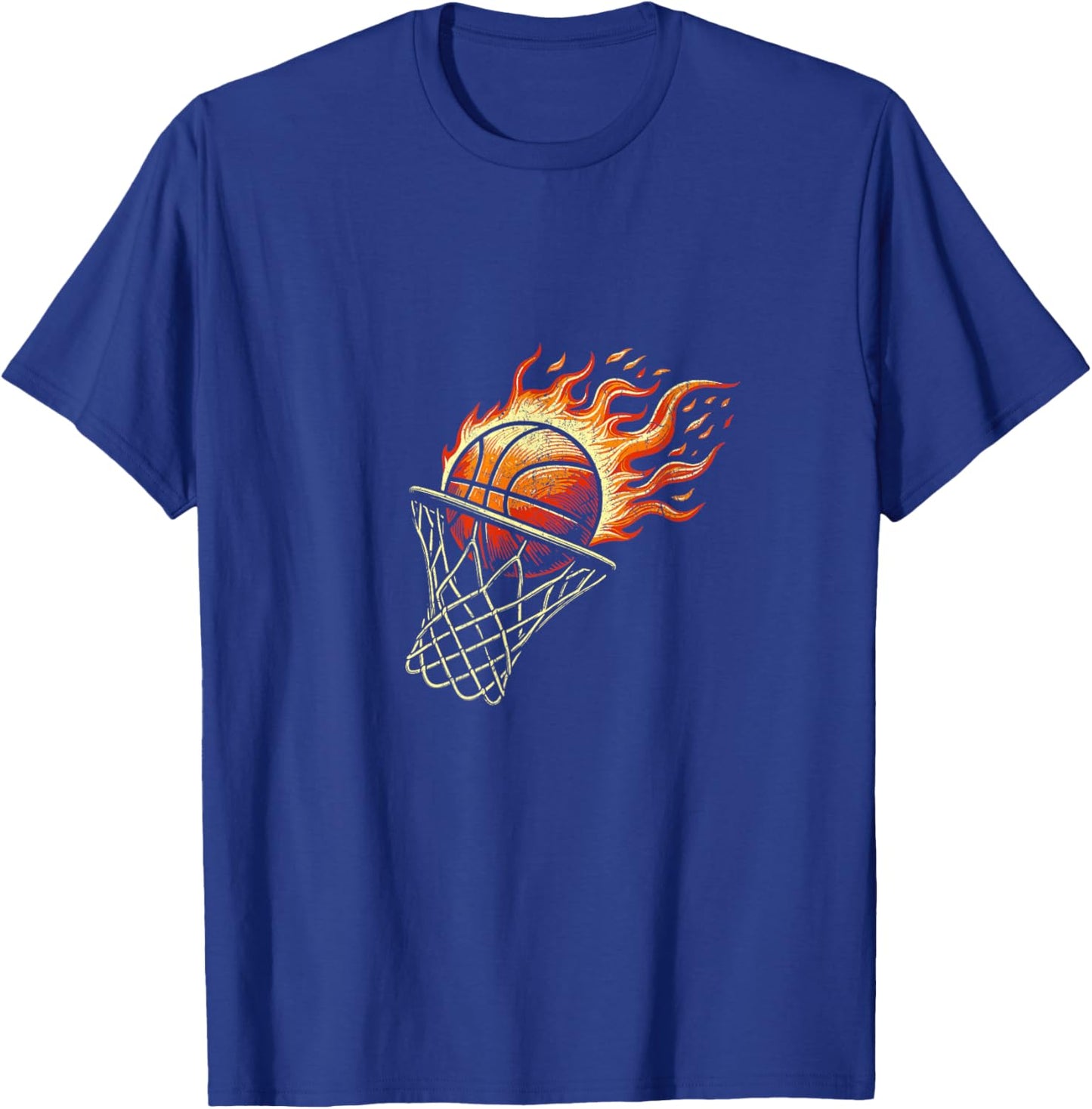 Basketball on fire T-Shirt - T-Shirt | Royal
