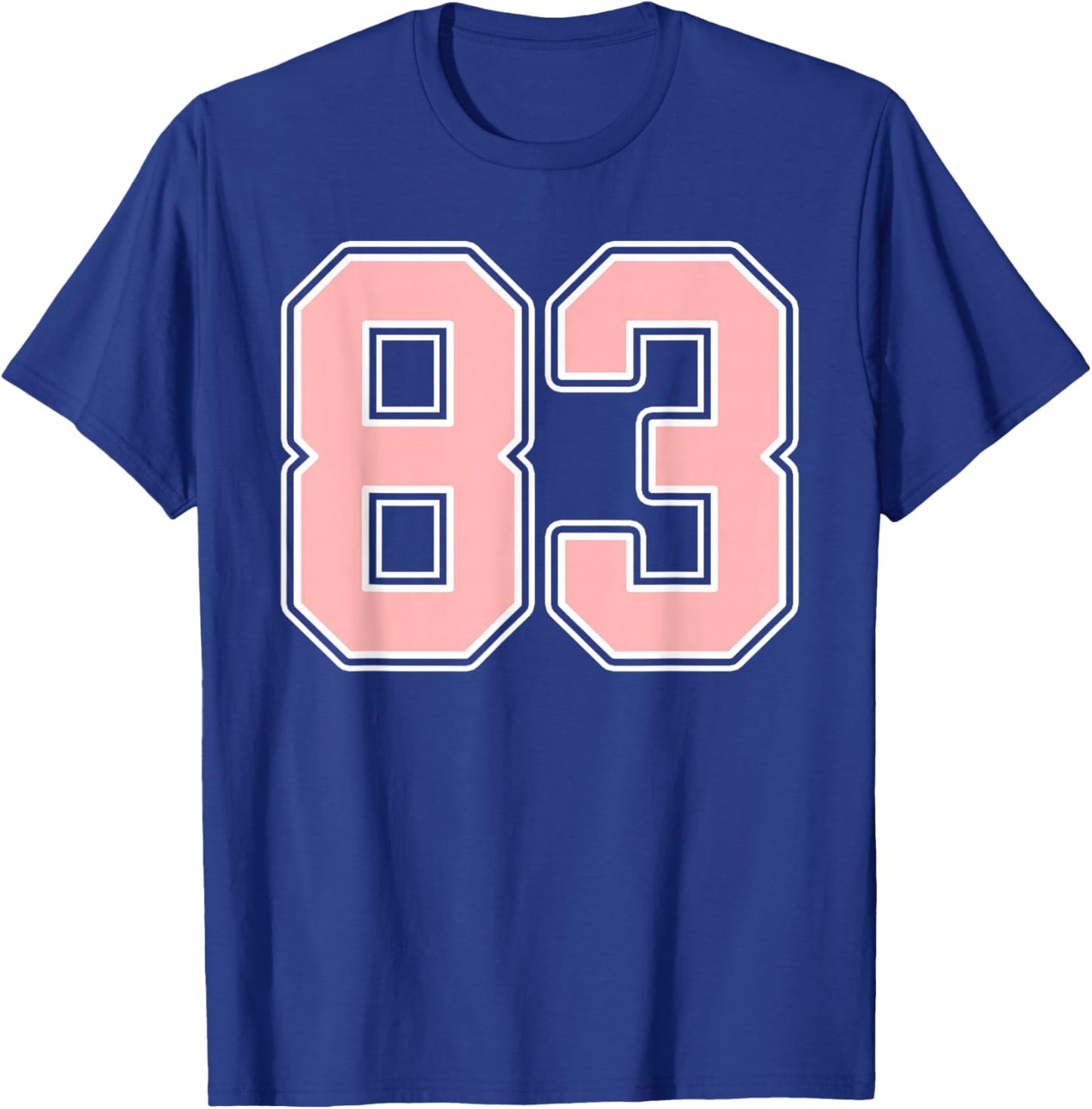 Cute Pink and White Number 83 Jersey Player Uniform #83 Fan T-Shirt - T-Shirt | Royal