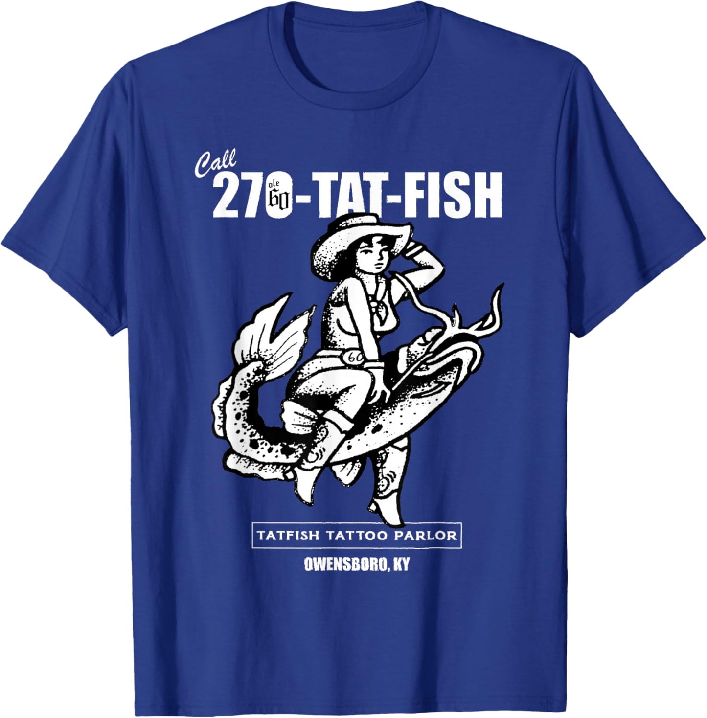 Ole 60 Tat-Fish Graphic T-Shirt - T-Shirt | Royal