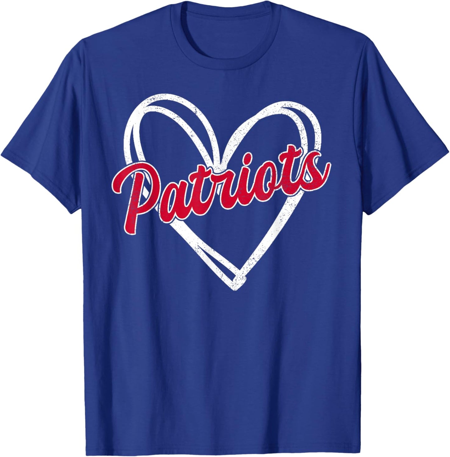Vintage Patriot Vintage Heart Design Men Women Kids T-Shirt - T-Shirt | Royal