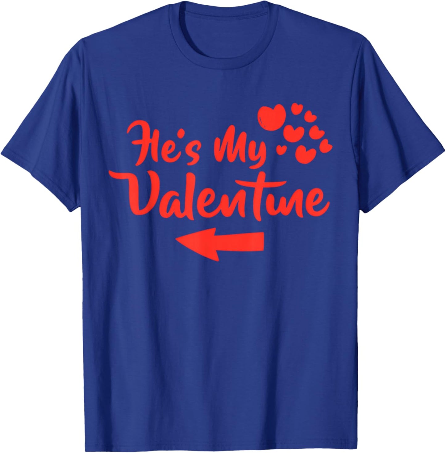 She is My Valentine Matching Couples Love Heart T-Shirt - T-Shirt | Royal
