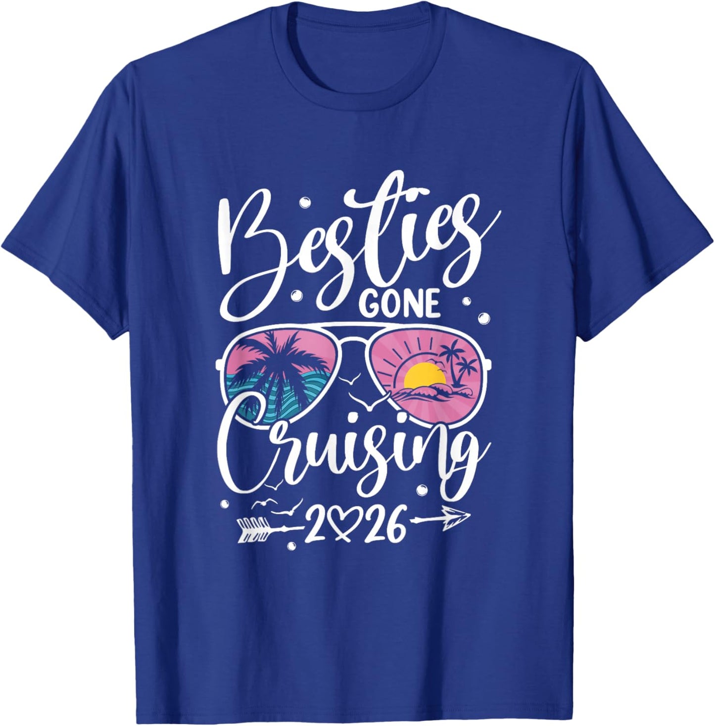 Besties Gone Cruising 2026 Girls Matching Women Cruise T-Shirt - T-Shirt | Royal