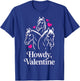 Howdy Valentine Cute Horses Valentines´s Day T-Shirt - T-Shirt | Royal