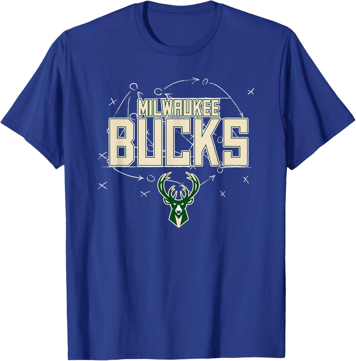 NBA Milwaukee Bucks Playbook Logo T-Shirt - T-Shirt | Royal