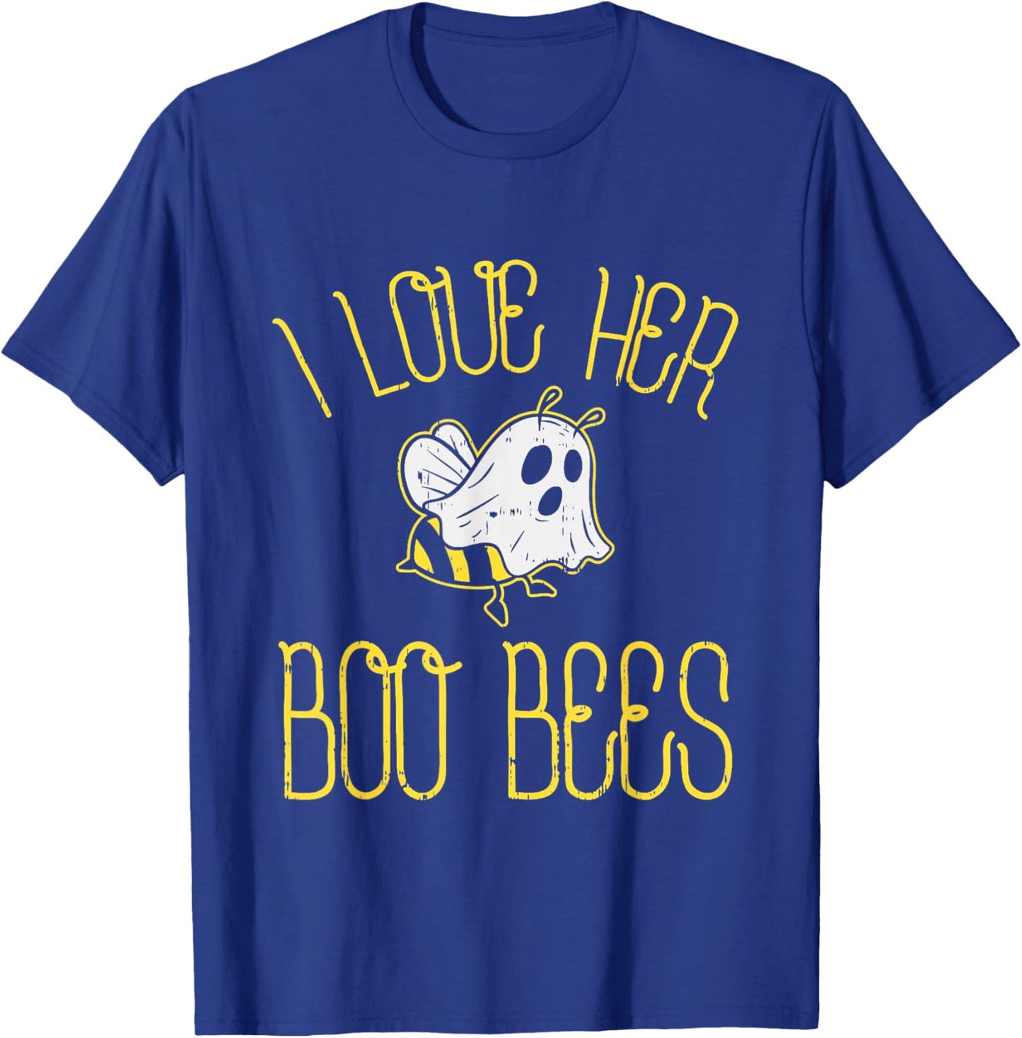 I Love Her Boo Bees Couples Halloween Adult Costume His Men T-Shirt - T-Shirt | Royal