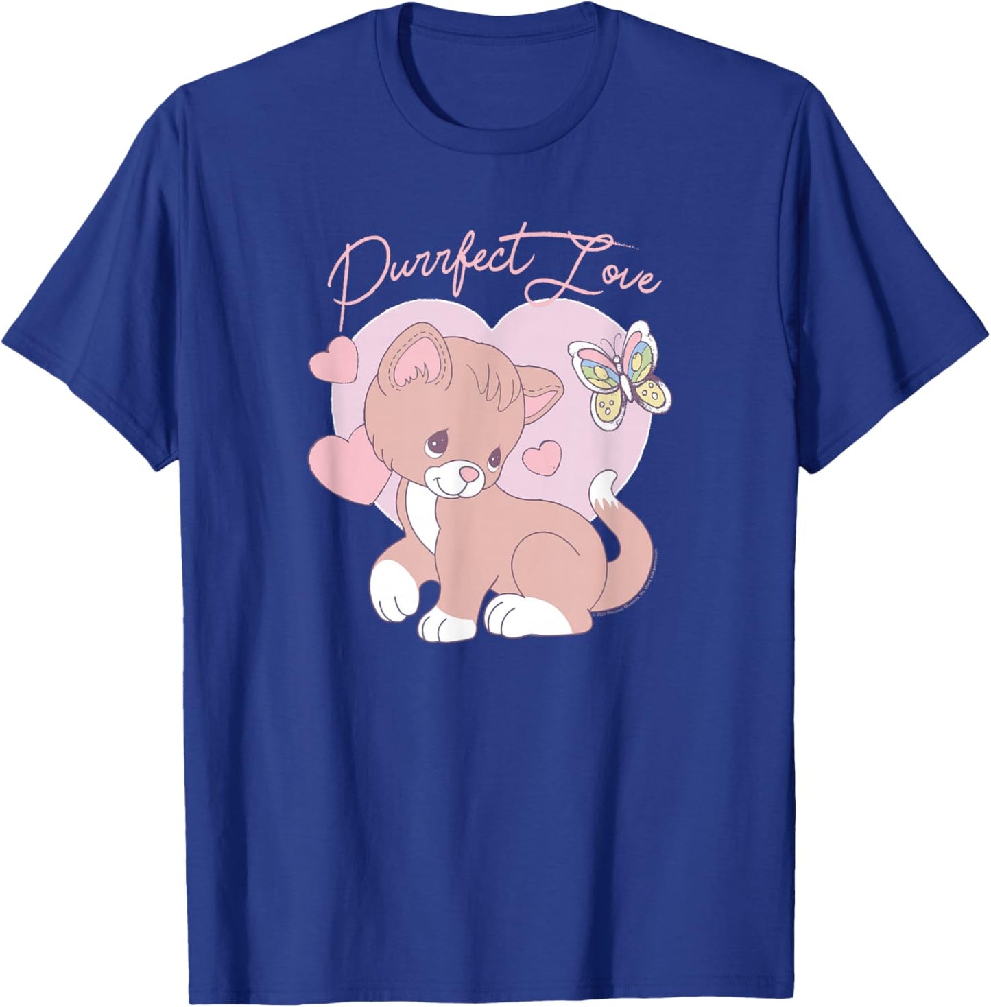 Precious Moments Purrfect Love Cat Sweet Cute Retro Kitty T-Shirt - T-Shirt | Royal