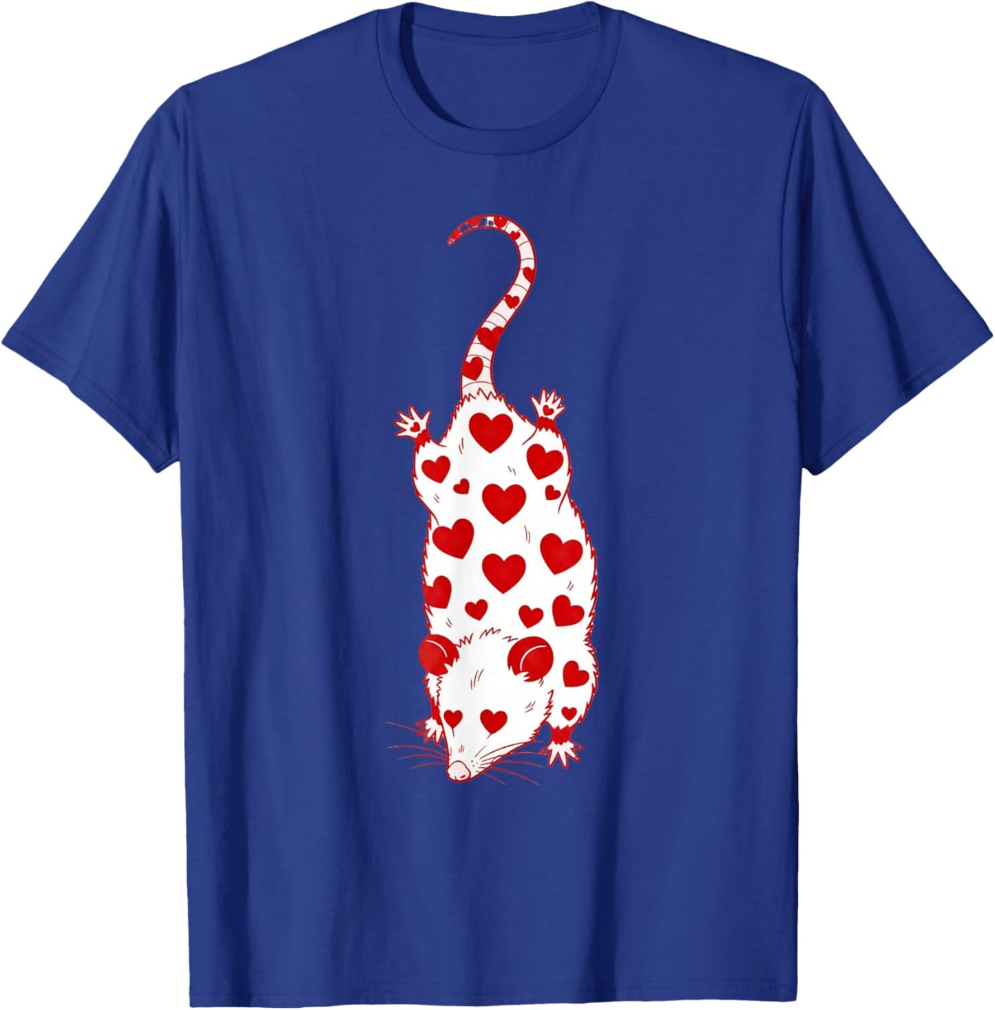 Opossum with Hearts | Cute Valentines Day Pet Possum T-Shirt - T-Shirt | Royal