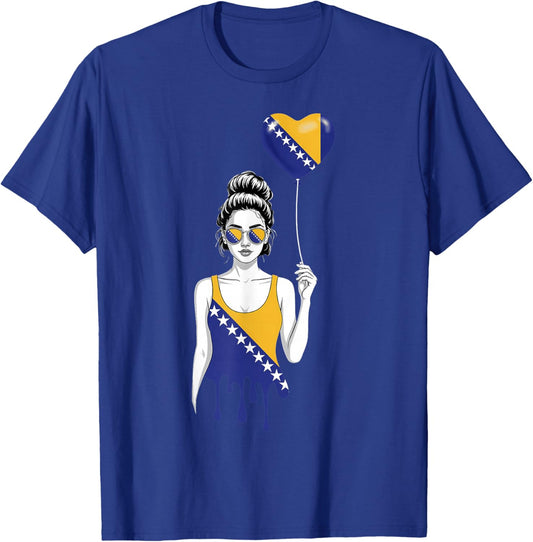 Bosnia Flag Bosnia and Herzegovina Roots T-Shirt - T-Shirt | Royal