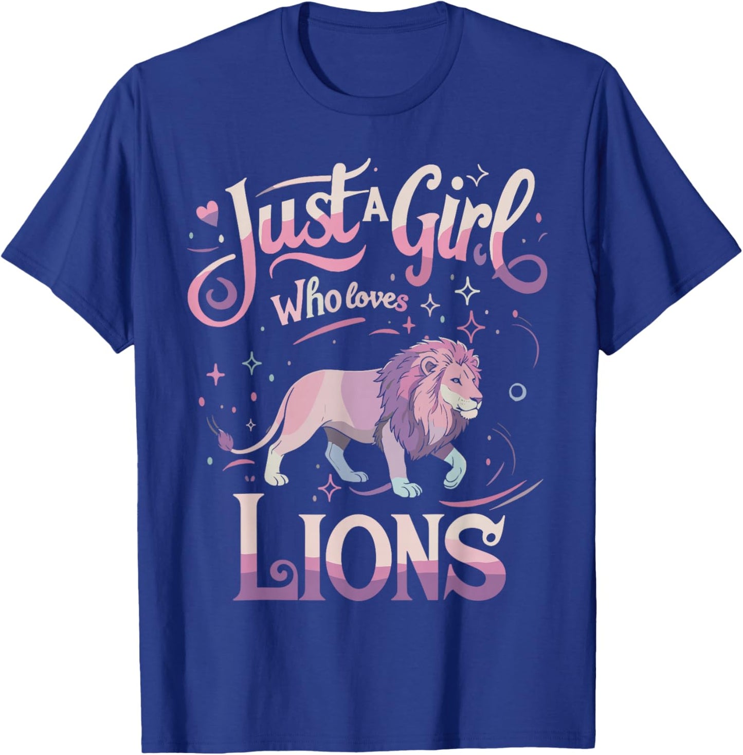 Girls Lions Shirt Lovers Men Women T-Shirt - T-Shirt | Royal