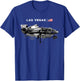Las Vegas Racing Car Silhouette USA Flag T-Shirt - T-Shirt | Royal