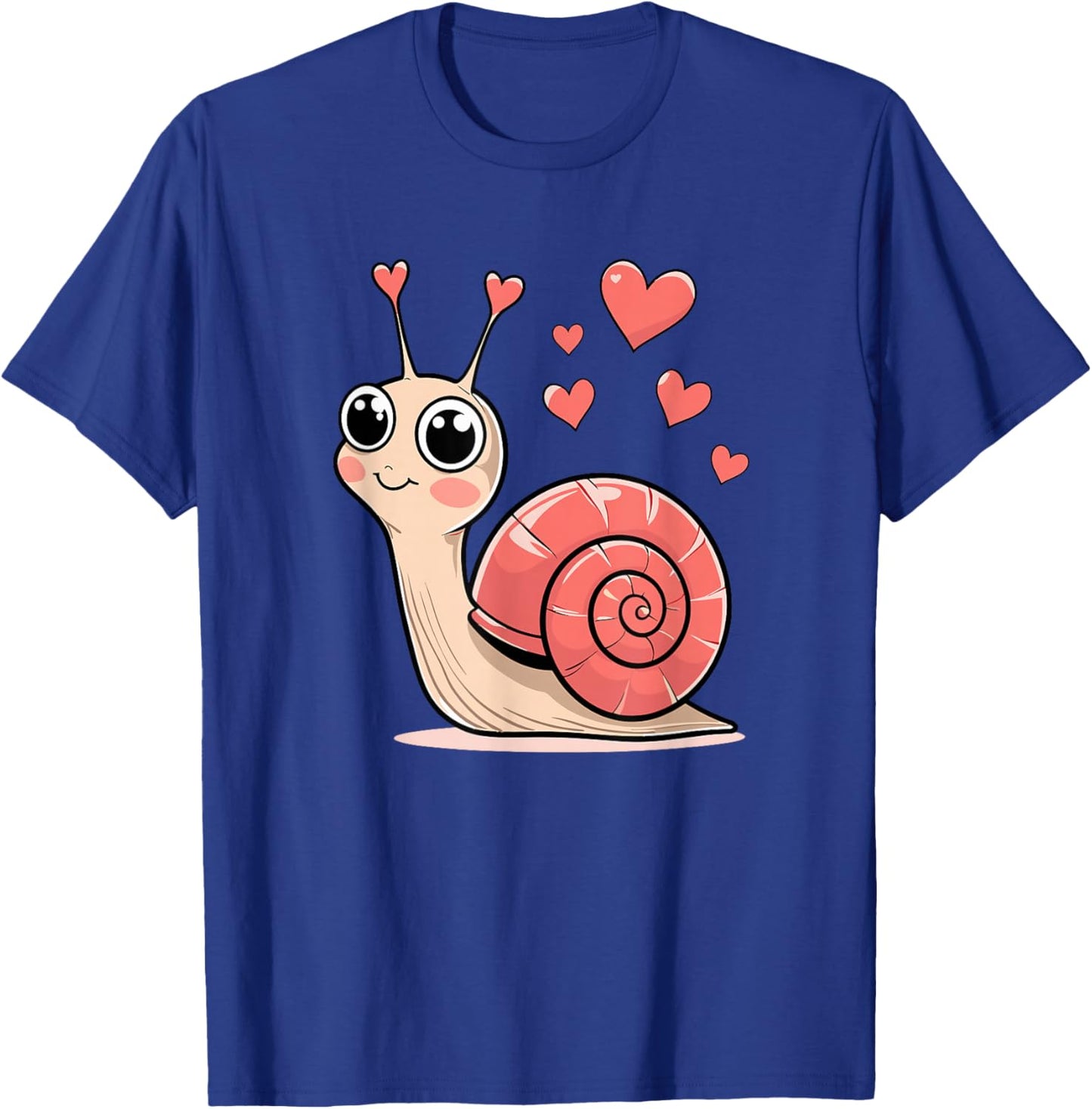 Adorable Love Snail with Hearts Kawaii Valentine Romance T-Shirt - T-Shirt | Royal