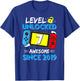 Level 7 Unlocked Awesome Since 2019 7th Birthday Video Game T-Shirt - T-Shirt | Royal