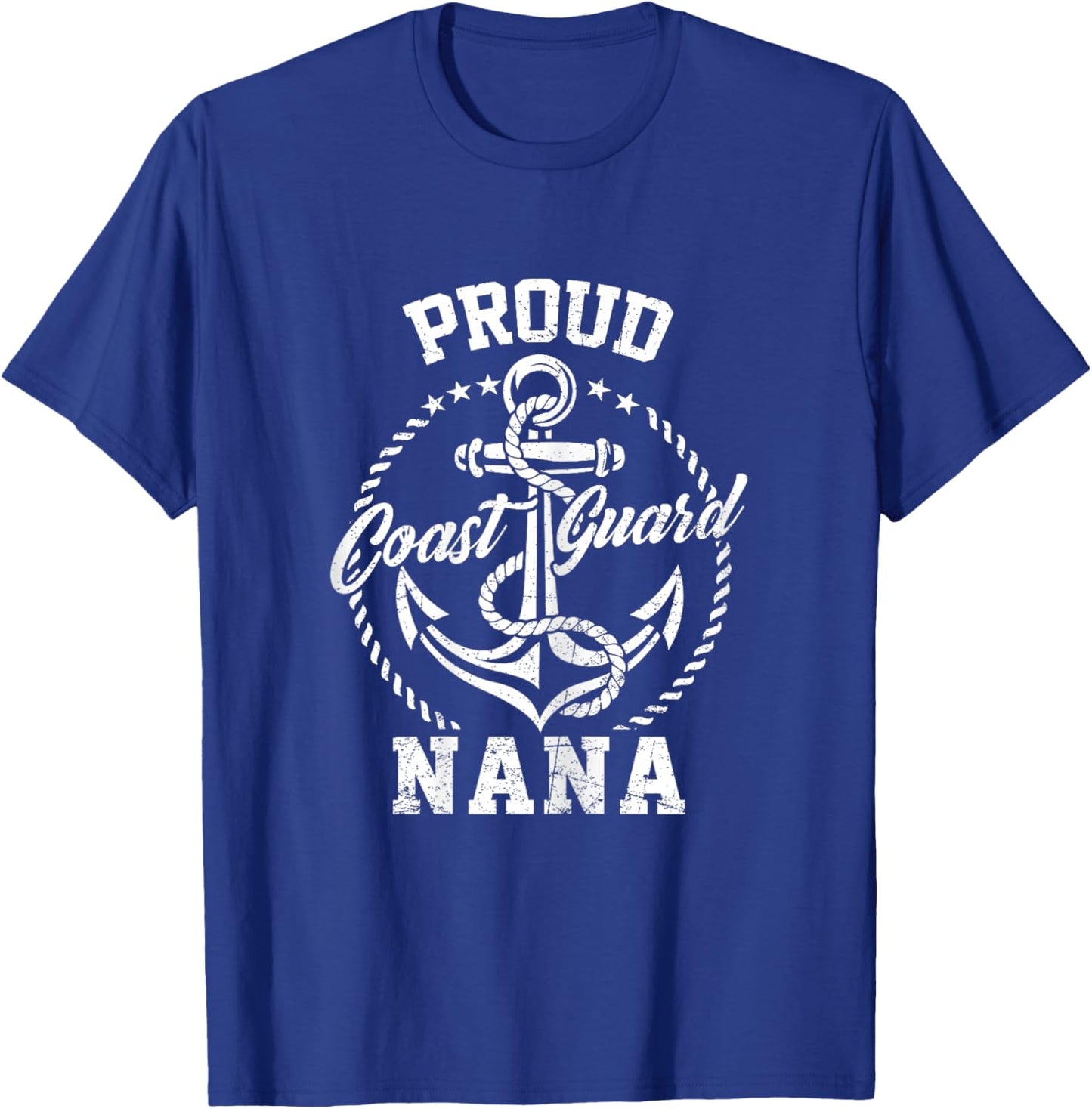 Proud Coast Guard Nana USCG Coastie Family Matching T-Shirt - T-Shirt | Royal