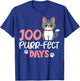 100 Purrfect Days Cat Lover 100th Days of School T-Shirt - T-Shirt | Royal