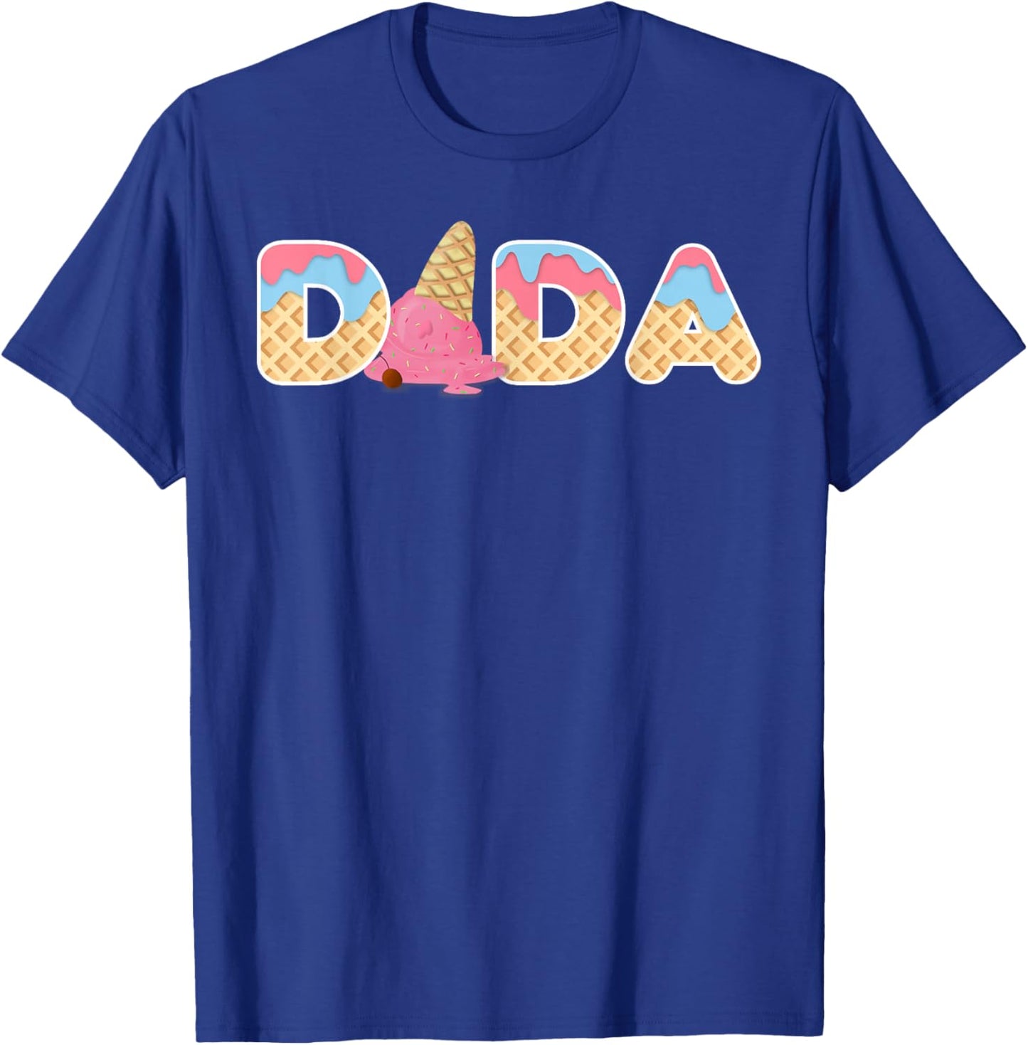 Ice Cream Dada 1st Birthday Matching Family T-Shirt - T-Shirt | Royal