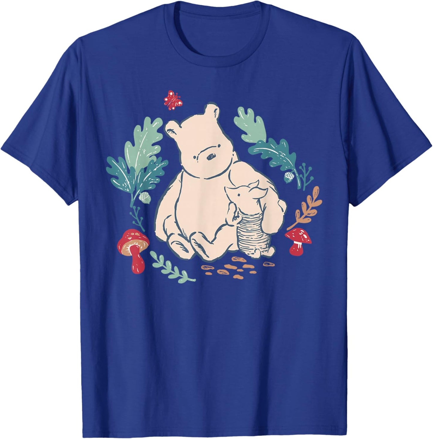 Disney Winnie The Pooh Classic Illustration Piglet and Pooh T-Shirt - T-Shirt | Royal