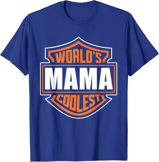 Retro World's Coolest Mama Matching Family Reunion Outfit T-Shirt - T-Shirt | Royal