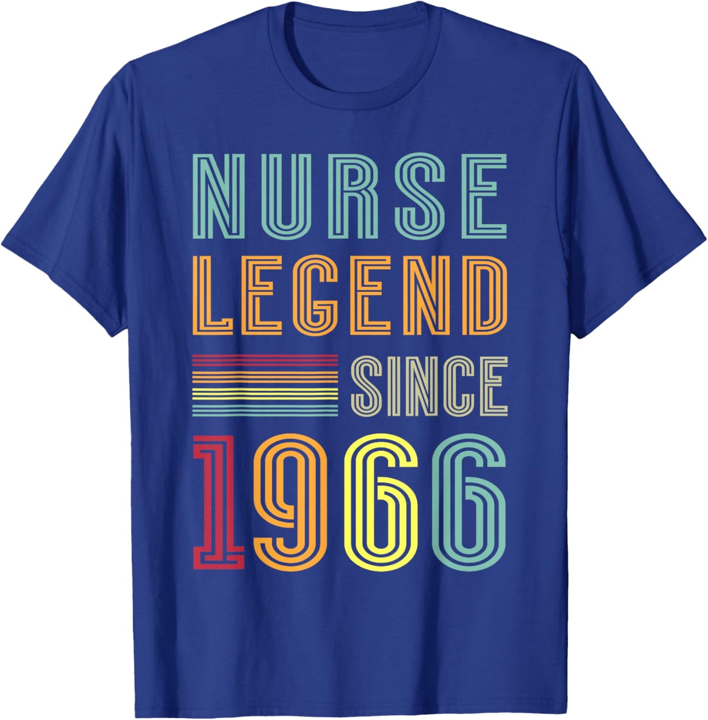 Nursing Legend 1966 Hospital Crew 60th Birthday Nurse T-Shirt - T-Shirt | Royal
