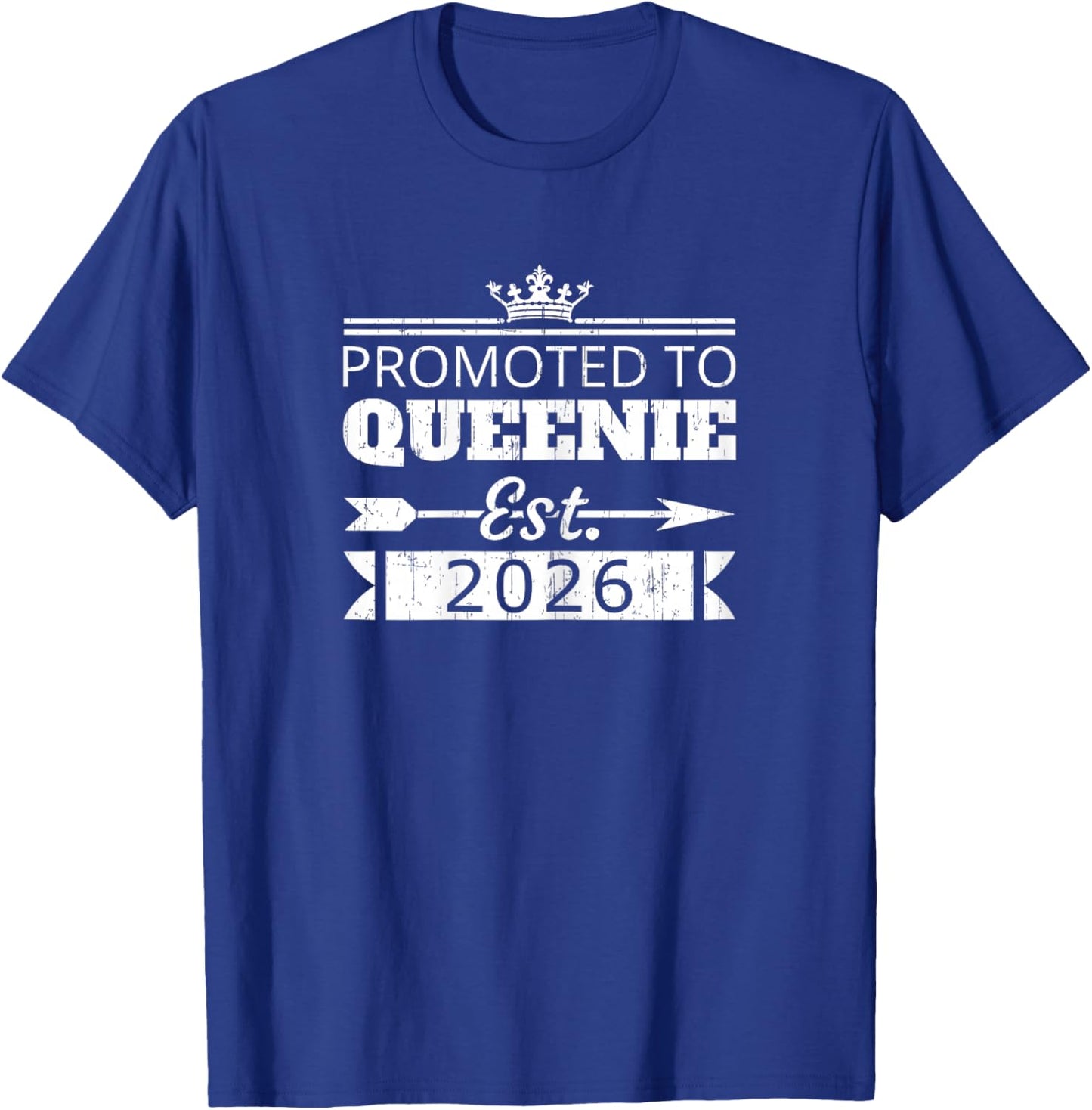 Promoted to Queenie Est 2026 New Grandma Reveal Vintage T-Shirt - T-Shirt | Royal