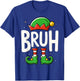 Bruh Christmas Elf Pajamas for Kids Teen Boys Xmas T-Shirt - T-Shirt | Royal