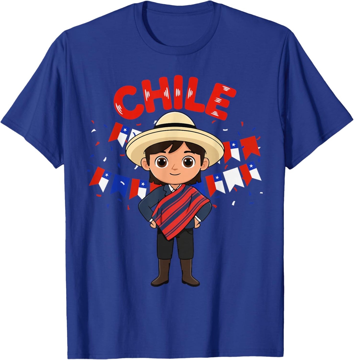 Chile Chilean Boy Traditional Outfit Wear Flag Heritage T-Shirt - T-Shirt | Royal