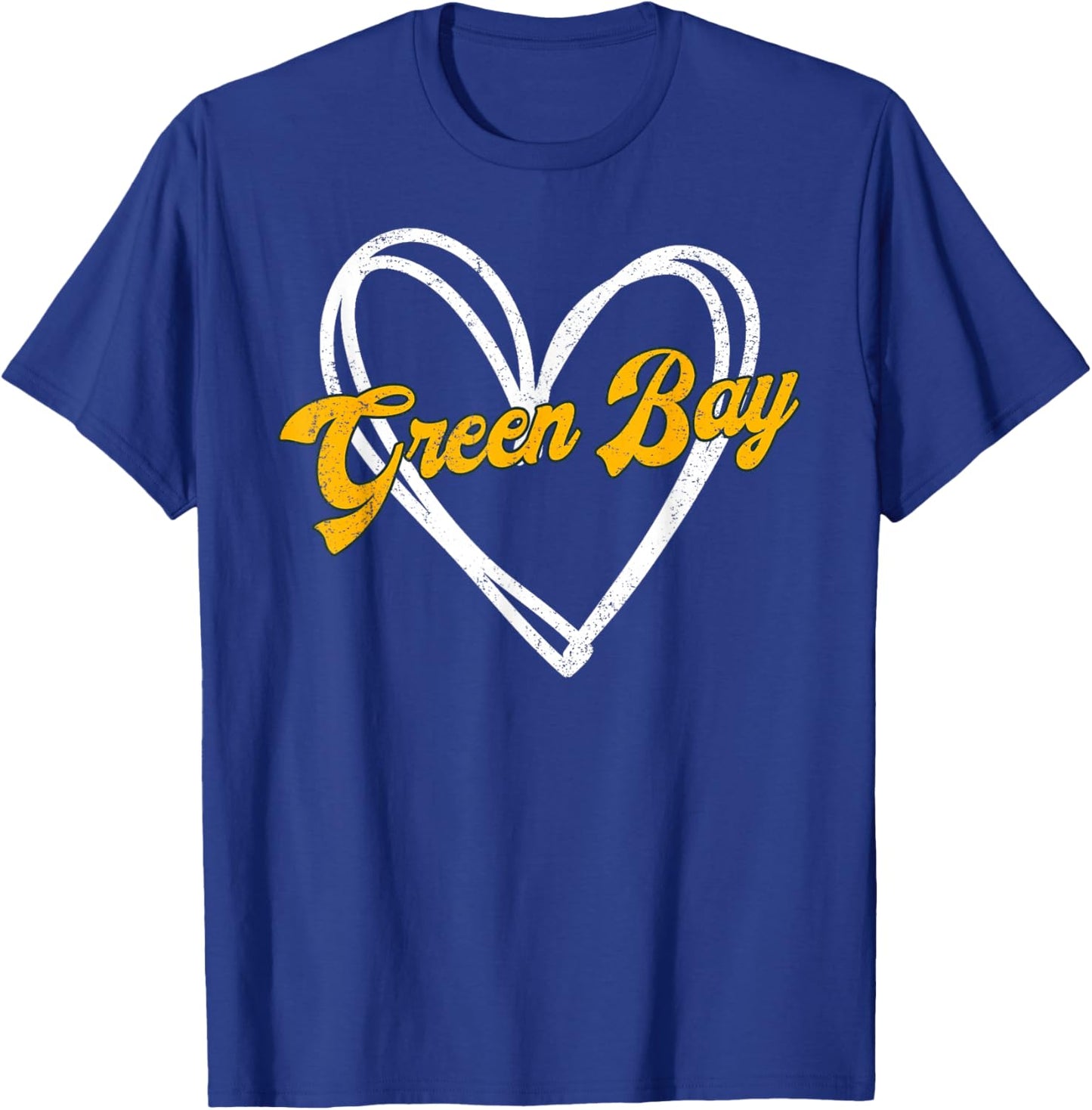 Green Bay Heart Women Girl Kid T-Shirt - T-Shirt | Royal