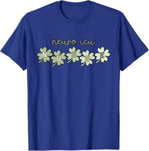 Shamrock Neuro ICU Nurse St Patrick's Day Intensive Care RN T-Shirt - T-Shirt | Royal