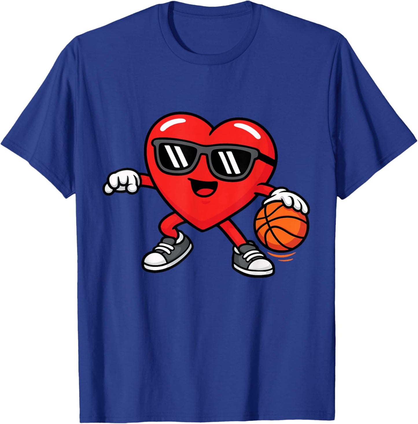 Funny Basketball is My Valentines Day Boys Sports Love T-Shirt - T-Shirt | Royal