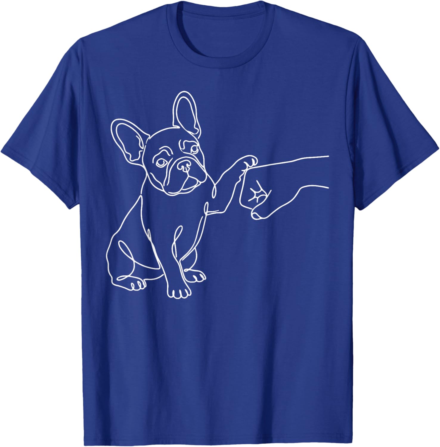 French Bulldog Fist Bump Frenchie Hand T-Shirt - T-Shirt | Royal